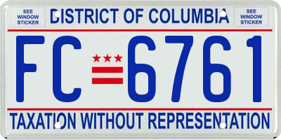 DC license plate FC6761