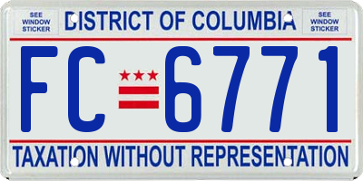 DC license plate FC6771