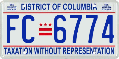 DC license plate FC6774