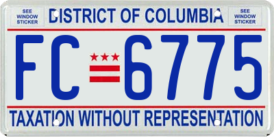 DC license plate FC6775