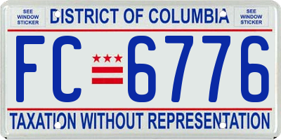 DC license plate FC6776