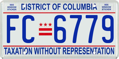 DC license plate FC6779