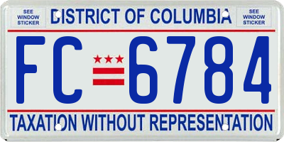 DC license plate FC6784