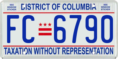 DC license plate FC6790