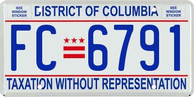 DC license plate FC6791