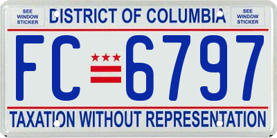 DC license plate FC6797