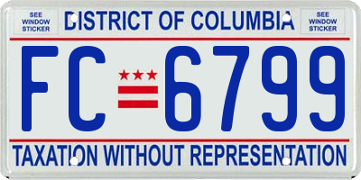 DC license plate FC6799