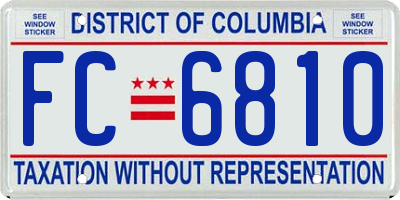 DC license plate FC6810