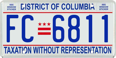 DC license plate FC6811