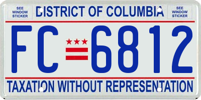 DC license plate FC6812