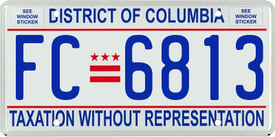 DC license plate FC6813