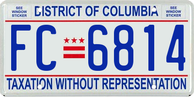 DC license plate FC6814