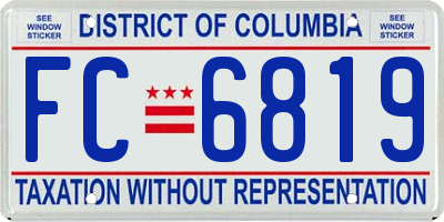 DC license plate FC6819