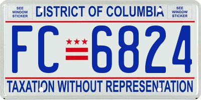 DC license plate FC6824