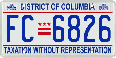 DC license plate FC6826