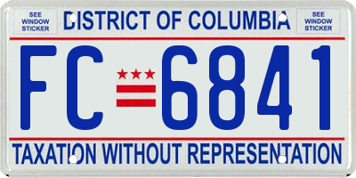 DC license plate FC6841