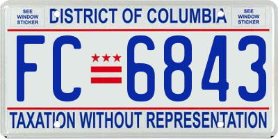 DC license plate FC6843