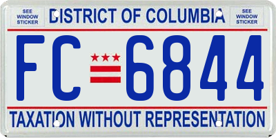 DC license plate FC6844