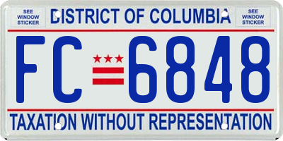 DC license plate FC6848