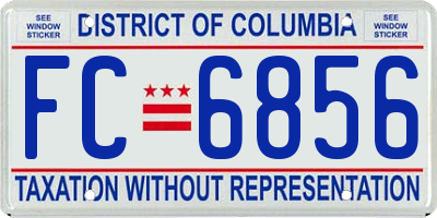 DC license plate FC6856