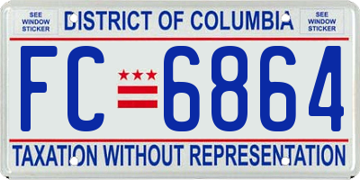 DC license plate FC6864