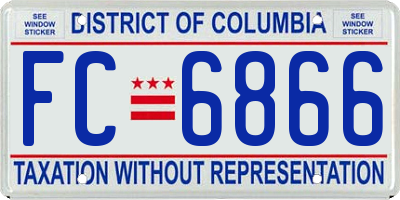 DC license plate FC6866