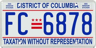 DC license plate FC6878