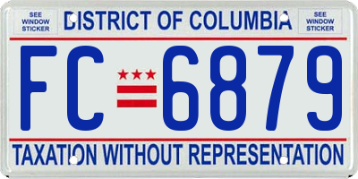 DC license plate FC6879