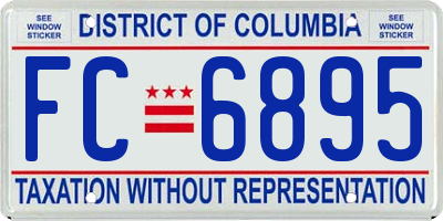 DC license plate FC6895