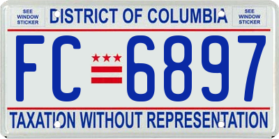 DC license plate FC6897