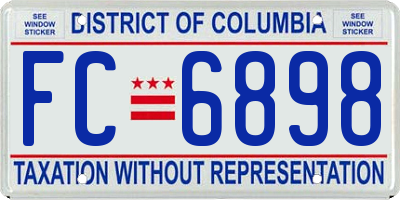 DC license plate FC6898