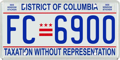 DC license plate FC6900