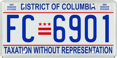 DC license plate FC6901