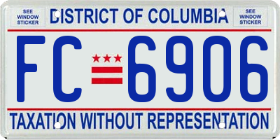 DC license plate FC6906