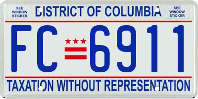 DC license plate FC6911