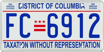 DC license plate FC6912