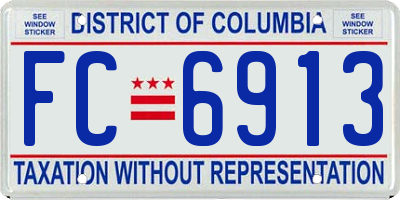 DC license plate FC6913