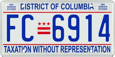 DC license plate FC6914