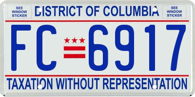 DC license plate FC6917