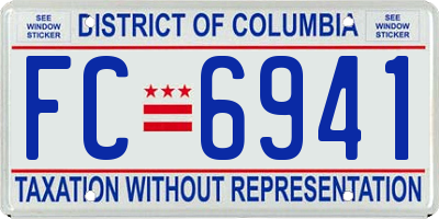 DC license plate FC6941