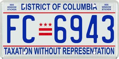 DC license plate FC6943