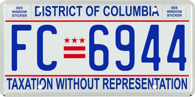 DC license plate FC6944