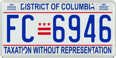 DC license plate FC6946