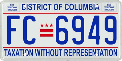 DC license plate FC6949