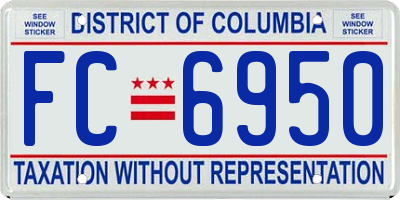 DC license plate FC6950