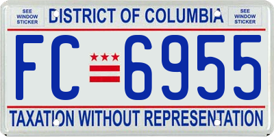 DC license plate FC6955