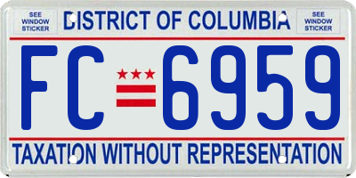 DC license plate FC6959