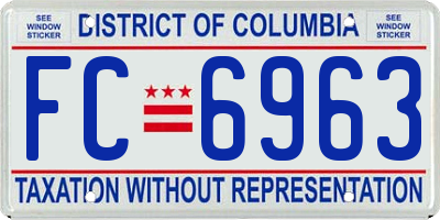 DC license plate FC6963