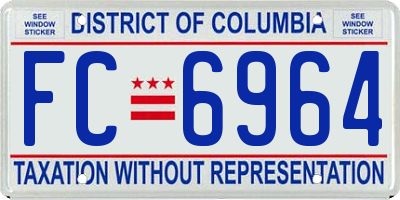 DC license plate FC6964