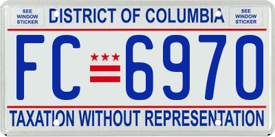 DC license plate FC6970